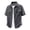 Dark Gray, variant on Mne's Dual Button Flap Chest Pocket Point Collar Button Down Short Sleeve Nylon Work Shirt, Regular Loose Fit Quick Dry Breathable Outdoor Casual Top