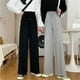 thumbnail image 5 of Pantalones de mujer Pantalones largos deportivos sueltos de cintura alta con pierna ancha, gris, XXL sidaley AP001457-05, 5 of 7
