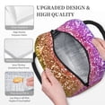 thumbnail image 5 of Haiem Glitter Rainbow Printed Lunch Bag Women, Lunch Box Lunch Bag for Women, Small Leakproof Cute Lunch Tote Large Capacity Reusable Insulated Cooler Lunch Container, 5 of 6