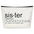 thumbnail image 2 of 7Pcs Sister Makeup Bag Gift under $5! Yannianjz Best Sister Makeup Bag, Missing You Toiletry Bag for Sister Gift, Travel Cosmetic Case with Inspirational Quote, Zipper Closure Bag, 2 of 9