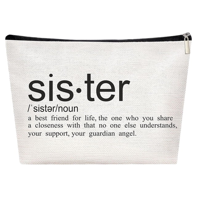 Sister Sister Gift Missing You Send Love Makeup Case Toiletry Bag Friend Makeup Bag For Friend Gifts