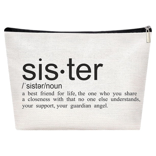 Sister Sister Gift Missing You Send Love Makeup Case Toiletry Bag Friend Makeup Bag For Friend Gifts