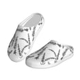 thumbnail image 2 of KLL Lavender Flowers Pattern Adult Unisex Cozy Slippers,Fuzzy Slip-on Slippers TPR Sole Slippers Comfort Plush Home Footwear for Indoor & Outdoor-13, 2 of 7