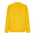 thumbnail image 5 of Fartey Crewneck Pullover Tops for Women Casual Comfy Long Sleeve Sweatshirts Loose Fit Solid Color Basic Hoodless Sweatshirt Yellow XL, 5 of 5