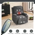 thumbnail image 4 of Power Lift Recliner Chair for Elderly, UHOMEPRO Electric Recliner Chair with Heat and Vibration Massage, Recliner Sofa Lift Chair with Infinite Position and Cup Holder for Living Room, Dark Grey, 4 of 14
