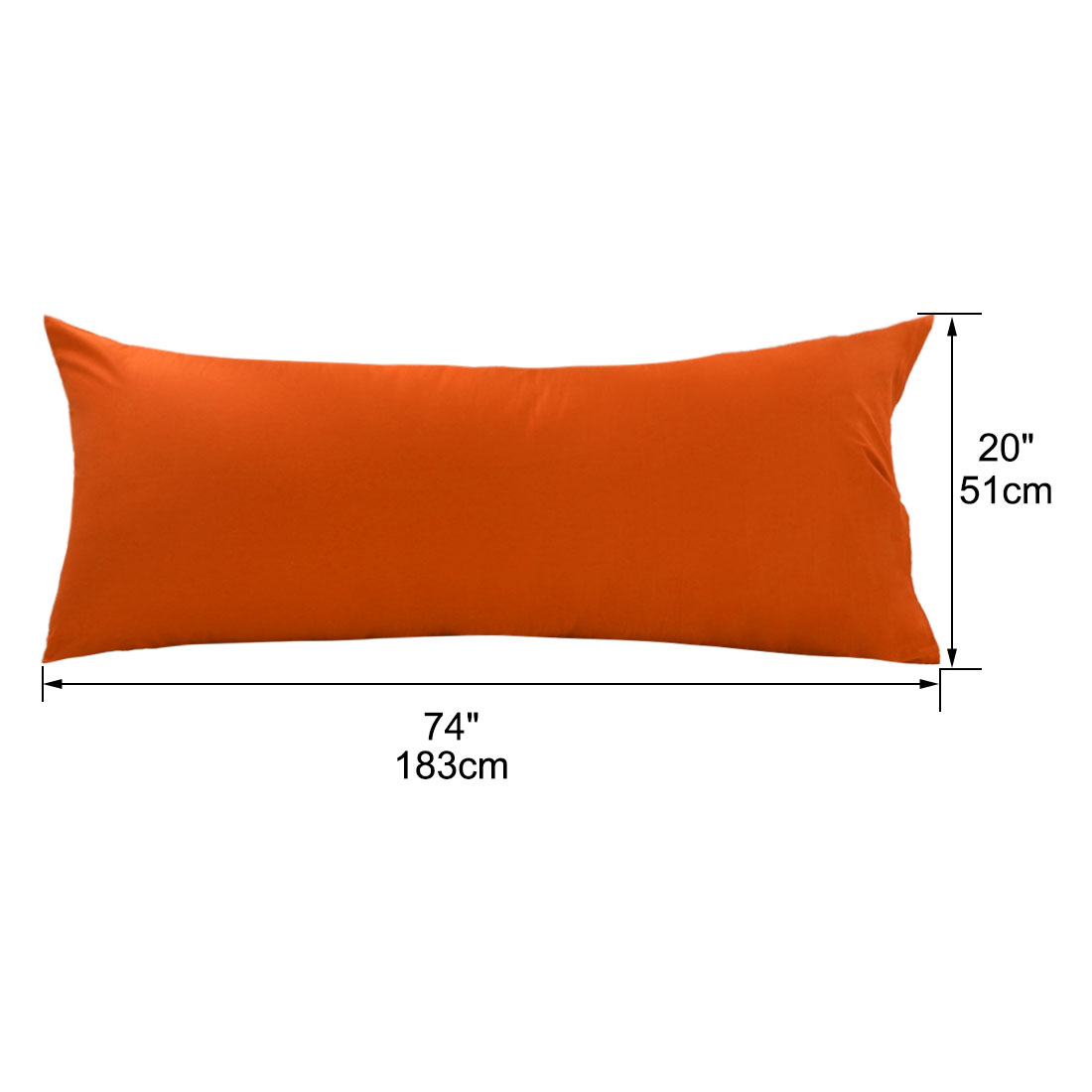 Unique Bargains 300TC Cotton Body Pillow Cover Case, 20" x 72"