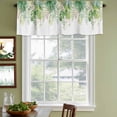 thumbnail image 3 of 2 Pack Valances for Window, Green Leaves Short Curtains for Kitchen Bedroom Living Room, Summer Botanical Watercolor Leaf Rod Pocket Small Window Treatment Valance Drapes 42 x 18 Inch, 3 of 8