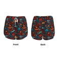 thumbnail image 3 of Gukieu Doodle Barbeque Print Women's Sports Shorts with Drawstring Elastic Waistband for Running, Yoga, Fitness-Large, 3 of 7