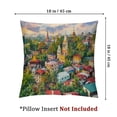 thumbnail image 4 of nygtbtfer  Landscape Throw Pillow Cushion Cover Pack of 2, Yangon Myanmar Skline Cityscape Scenery with Nature Village Houses Art Print, Zippered Double-Side Digital Print Decor, Multicolor White, 4 of 7