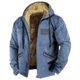 thumbnail image 1 of Men's Solid Color Flag Print Jacket Men's Spring And Autumn Casual Trend Zipper Hooded Jacket 2XL, 1 of 3