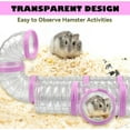 thumbnail image 4 of 8PCS Syrian Hamster Tube Set,Transparent Pet Cage Curvy Tunnel Kit DIY Dwarf Hamster Toy Tube Small Animal External Accessories Adventure Pipe for Mice Rat, 4 of 6