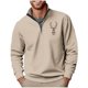 thumbnail image 1 of Blusa y camisa de manga larga con cuello alto para hombre, sudadera con capucha estampada, jersey deportivo con media cremallera, blusa de manga larga con cuello alto para hombre, blusa de poliéster, 1 of 4