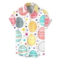 thumbnail image 5 of Easter Print Casual Shirt Long Sleeve Button Down Holiday Party Novelty Graphic For Summer/White/M, 5 of 5