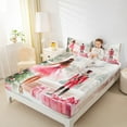 thumbnail image 4 of jejeloiu Christmas Nutcraker Soldier Bed Sheets,Pink Ballet Girl King Sheets,Girl Xmas Gifts Sheet Set For Kids,Ultra Soft Home Decor,4pcs, 4 of 7