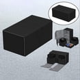 thumbnail image 4 of Colección multifunción Cajas de tarjetas comerciales Estuche organizador de 3 cajones para fútbol Baloncesto Hockey Tarjetas deportivas Tarjetas de juego Recolección de cupones Negro Hugo Caja de almacenamiento de tarjetas, 4 of 10