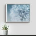 thumbnail image 2 of PixonSign Framed Wall Art Print Detailed Bokeh White Dandelion Botanical Plants Photography Realism Modern CloseUp Relax/Calm Blue Cool for Living Room, Bedroom, Office - 12"x16" WHITE, 2 of 6