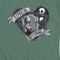 thumbnail image 3 of The Nightmare Before Christmas - Jack and Sally Love Eternal - Women's Short Sleeve Graphic T-Shirt, 3 of 5