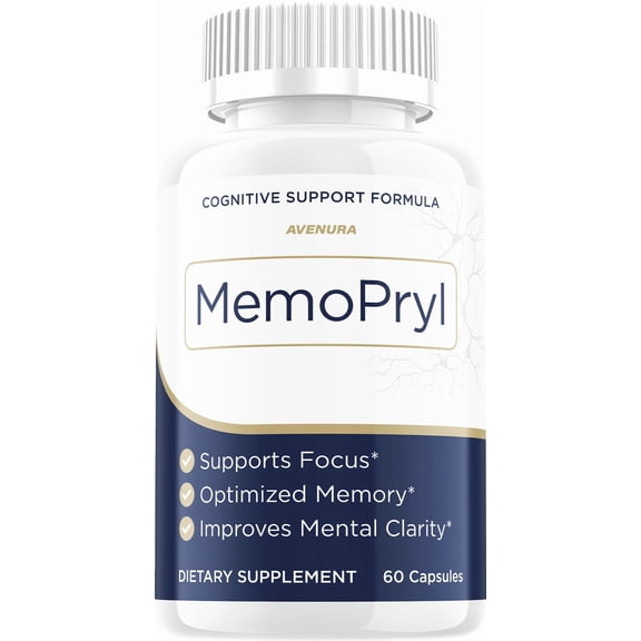 MemoPryl Capsules – Memo Pryl Natural Blend Memory Focus Support Supplement, 1 Pack, 60 Capsules