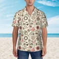 thumbnail image 4 of Daiia Squirrel In The Forest Hawaiian Shirt for Men Gentle Cotton Regular Short Sleeve Casual-XX-Large, 4 of 9