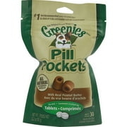 Greenies Dog Tablet Pill Pockets, Peanut Butter, 3.2 oz