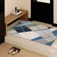 thumbnail image 1 of XWSHYW Alfombras de Baño Alfonbra de Terciopelo Cristal con Patrón Geométrico, Resistente Al Desgaste, para Baño, Se Puede Cortar y Adaptar Entrada, Dormitorio, Baño, Tamaño 31,4 X 19,6 Pulgadas, 1 of 6