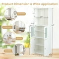 thumbnail image 4 of Giantex Tall Bathroom Storage Cabinet, Pantry Cabinet Cupboard, Floor Standing Storage Cabinet for Living Room, Kitchen, White, 4 of 8