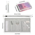 thumbnail image 3 of Cloth Wallet with Lanyard & Multiple Compartments Fashion Purse Zipper Clutch Bag for Cash Cards Coins Pink Butterflies Flying, 3 of 7
