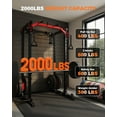 thumbnail image 2 of GARVEE Multi-Functional Squat Rack with LAT Pulldown System Exercise Power Cages,2000lb Capacity,Black&Red, 2 of 6