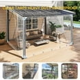 thumbnail image 2 of Clear Tarps Heavy Duty PVC, Transparent Tarp Durable Waterproof Dustproof Windproof, Tarpaulin with Grommets & Ropes for Greenhouse, Patio, Garden, Pavilion, Chicken, Porch, Outdoor（6' x 8'）, 2 of 9