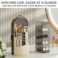 thumbnail image 4 of Dvumao Organizers and Storage, Rotating Cosmetic Storage Box Transparent Sliding Lipstick Storage Rack Desktop Makeup Brush Dressing Table Pen, Man Gifts, 4 of 8