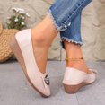 thumbnail image 5 of Hinvhai Womens Soft Ballet Flats Sparkly Beads Comfortable Slip On Ballerina Dress Flat Shoes Beige 7.5(40), 5 of 5