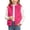 Hot Pink, variant on Girls Fleece Vest with Pockets Warm Turtleneck Casual Full Zip Kids Fall Winter Outwear Hot Pink 8