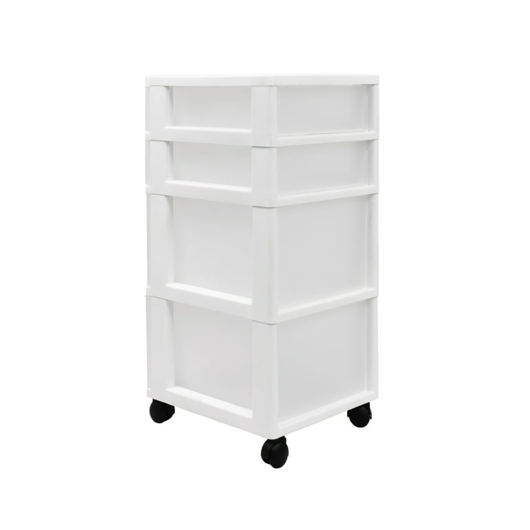 MQ Eclypse 8-Drawer Rolling Storage Cart - White