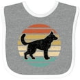 thumbnail image 3 of Inktastic German Shepherd Silhouette Vintage Retro Boys or Girls Baby Bib, 3 of 4