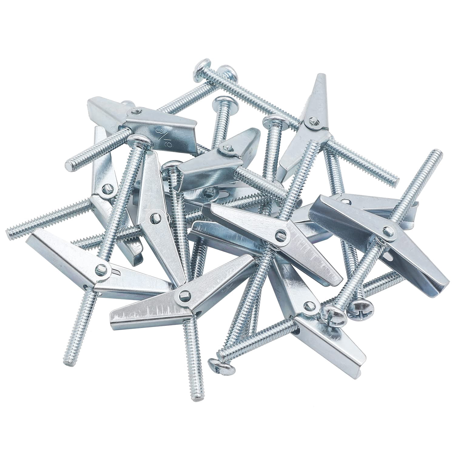 10 Pieces 1/4 Inch Toggle Anchors for Drywall, Anchor Bolts, Drywall Anchors, Screws with Anchors, Wall Anchors for Hanging Heavy Items on Drywall