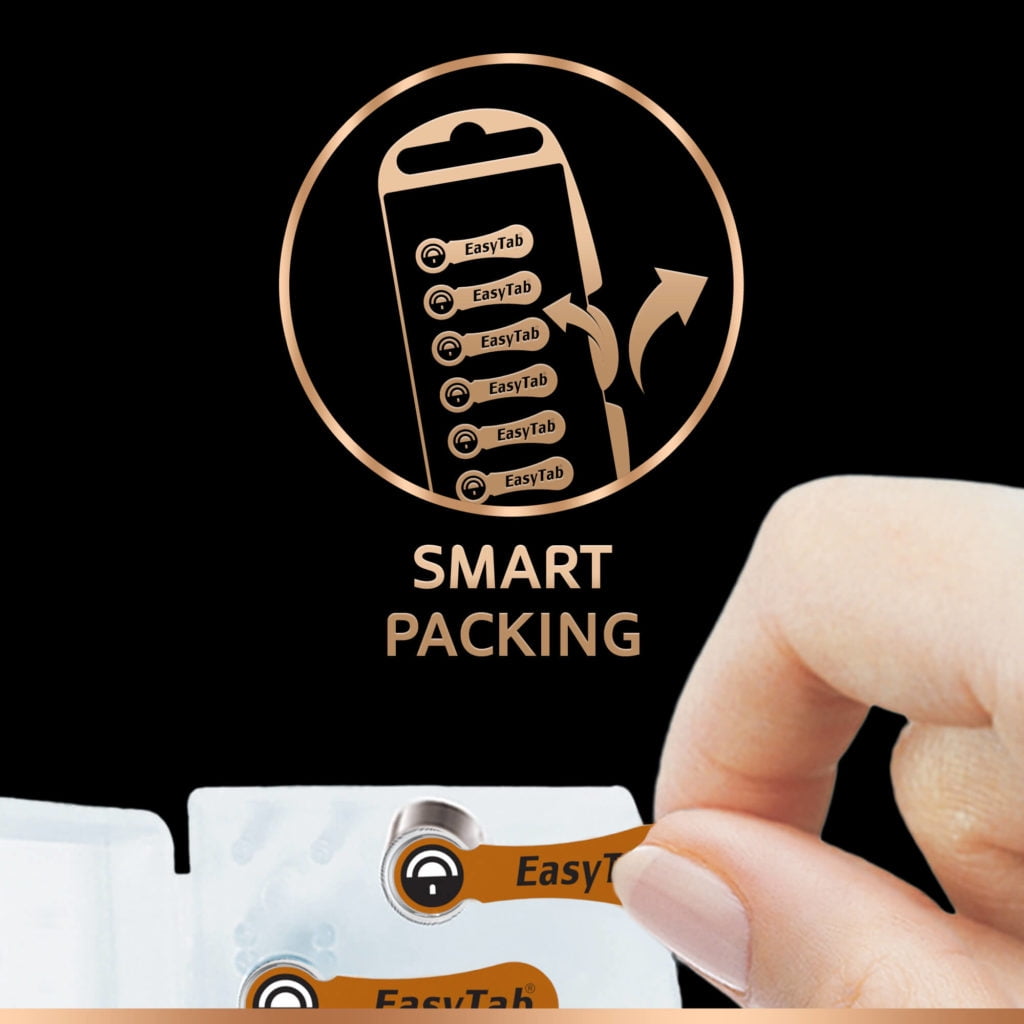 Duracell Activair Hearing Aid Batteries Size 312 (80 Batteries), Brown