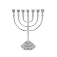 thumbnail image 1 of Rongfmy Candle Holder Menorah with 7 Branches Table Centerpiece Shabbat Candlesticks Argent, 1 of 9