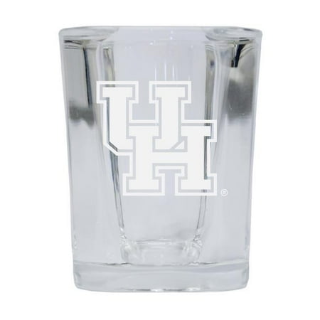 

R & R Imports SGSE2-C-HOUS20 University of Houston 2 oz Square Shot Glass Laser Etched Logo Design - Pack of 2