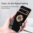thumbnail image 2 of Compatible with Google Pixel 7 Case Ring Holder for Women Girls, Finger Rotating Kickstand Magnetic Car Stand Soft Bumper Cover, Shockproof Phone Case for Google Pixel 7 6.3 inch, Black, 2 of 14