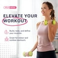 thumbnail image 2 of HolaHatha 2, 3, & 5 Lb Neoprene Dumbbell Free Hand Weight Set w/ Rack, Red/Blue, 2 of 10