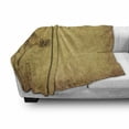 thumbnail image 3 of Japanese Soft Flannel Fleece Throw Blanket, Bamboo on Old Grunge Weathered Antique Paper Texture Vintage Feng Shui, Cozy Plush for Indoor and Outdoor Use, 70" x 90", Apricot Olive Green, by Ambesonne, 3 of 6
