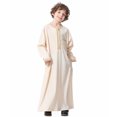 thumbnail image 6 of IBTOM CASTLE Robe for Boys Muslim Long Sleeve Thobe Abaya Saudi Arab Kaftan Islamic Zipper Arabic Dubai Dress with Pockets 4-5 Years Beige, 6 of 8