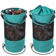 thumbnail image 3 of Matsuzay Bolsa de basura para barcos con cordón para exteriores, contenedor de almacenamiento de latas de malla, soporte para acampar, herramientas de Almacenamiento y organización del hogar Azul Matsuzay HA042072-02, 3 of 6