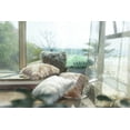 thumbnail image 3 of Phantoscope Merino Style Faux Fur Series Decorative Throw Pillow, 22" x 22", Orange, 1 Pack, 3 of 4