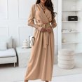 thumbnail image 2 of biudgviw Casual Dresses for Women Fashion Long Sleeve Long Maxi Dress Fall Flowy V Neck Loose Vacation Dress, 2 of 7