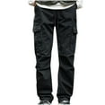 thumbnail image 1 of ameIAEA Cargo Pants for Men Elastic Waist Outdoor Hiking Pants Drawstring Sweatpant with Multi Pockets, 1 of 7