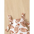 thumbnail image 4 of Bagilaanoe Toddler Baby Girl Jumpsuit Sleeveless Football Print Romper Overalls 6M 12M 18M 24M 3T 4T Kids Long Flared Pants Casual Outfits, 4 of 9