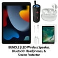 thumbnail image 1 of Restored Apple iPad 9 10.2" 64GB Space Gray (Wifi) Bundle: LED Wireless Speaker, Bluetooth Headphones, & Screen Protector (Refurbished), 1 of 7