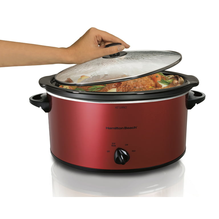 Hamilton Beach 5-Quart Silver Oval Slow Cooker in the Slow Cookers