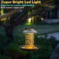 thumbnail image 5 of Comedero solar para pájaros, Comederos colgantes para pájaros salvajes, Luz de jardín con energía solar de cobre hueco para trabajo pesado al aire libre, Bandeja de semillas para pájaros. Afortunado Sencillez, 5 of 5